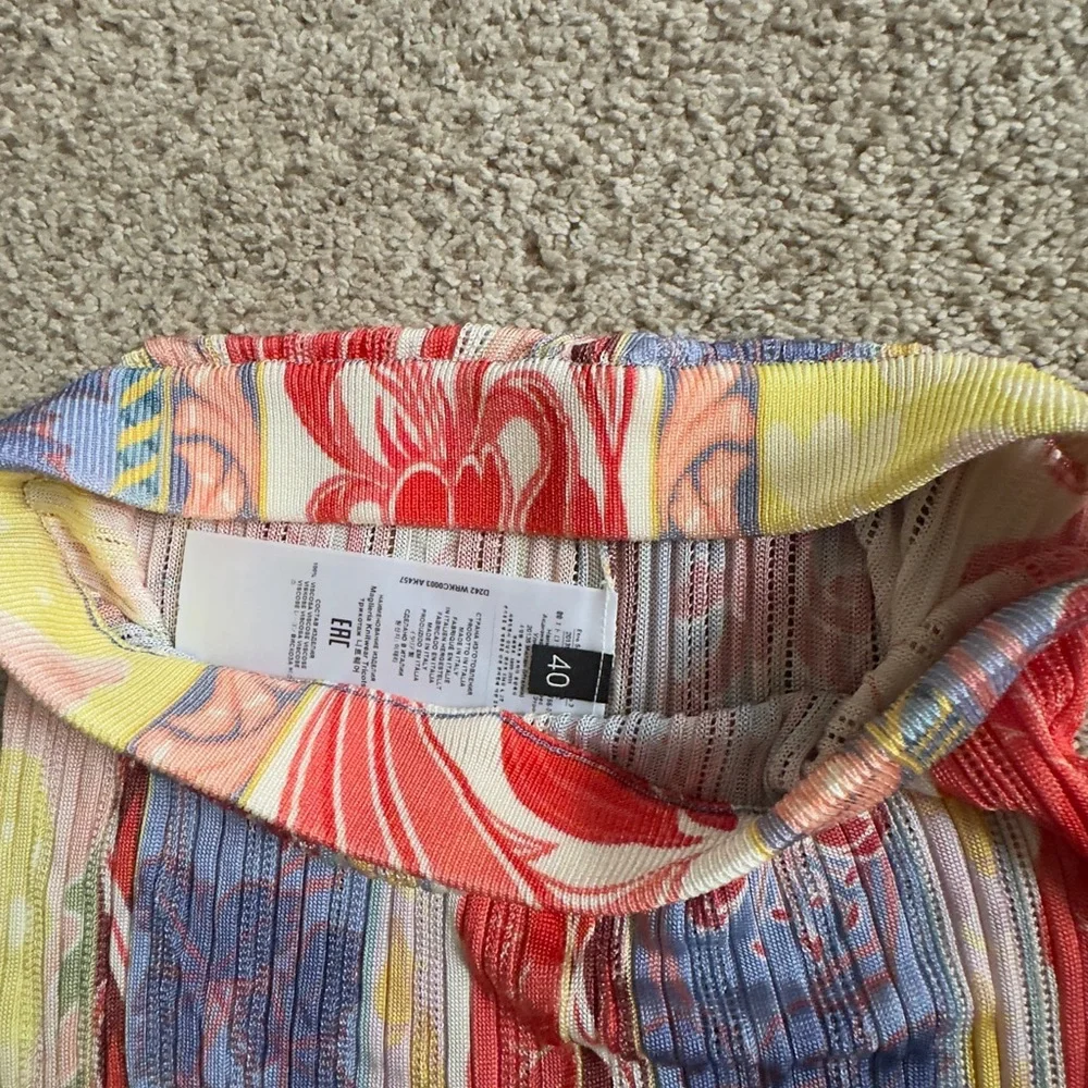 Etro Milano Vibrant Floral-Print Knit Trousers - Picture 6 of 7